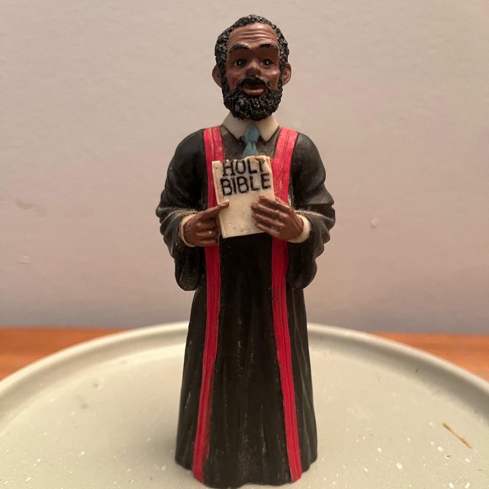 Vintage African American Preacher Pastor Figurine Father’s Day Gift Anniversary